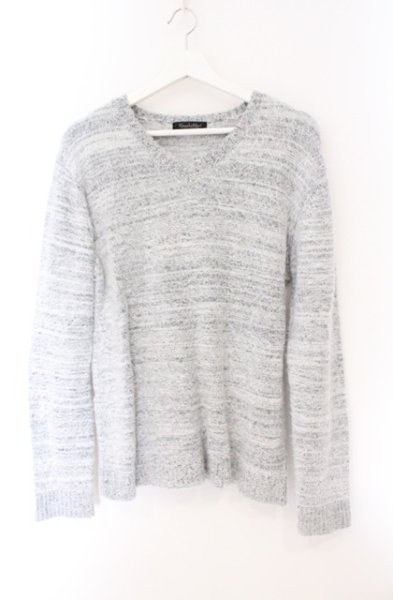 画像1: TORNADO MART / フェザーヤーンVネックニット M グレー O-26-03-26-017-TO-to-YM-OS (1)