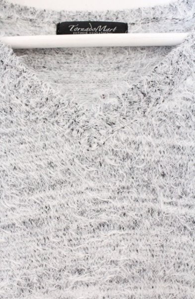 画像3: TORNADO MART / フェザーヤーンVネックニット M グレー O-26-03-26-017-TO-to-YM-OS (3)