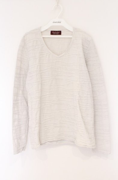 画像1: TORNADO MART / ランダムタックジャガードカットソー  ホワイト O-26-03-26-025-TO-to-YM-OS (1)