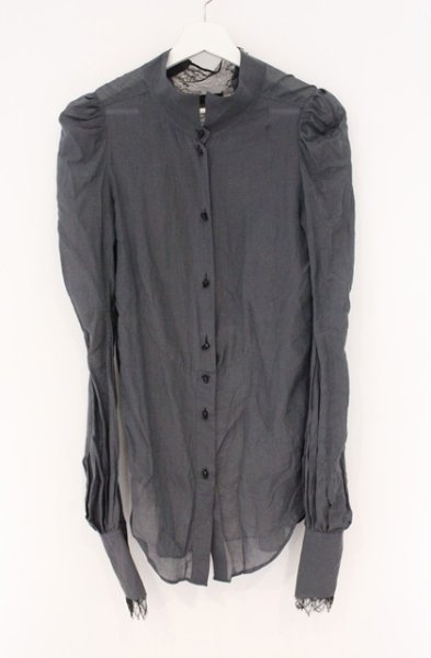 画像1: IFSIXWASNINE / TXS-4/W-LC バックレースバルーン袖シャツ 1（レディース） グレー（シャイニー） O-26-04-07-001-IF-sh-YM-OS (1)