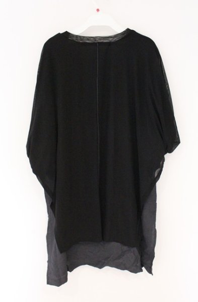 画像2: NO ID. / シアーレイヤードBIG Tシャツ ONE ブラック O-26-04-07-003-NO-ts-YM-OS (2)