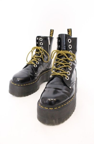 画像1: Dr.martens / JADON MAX 8ホールブーツ UK9（27.5-28cm） ブラックｘイエロー O-26-04-07-029-Dr-sho-YM-OS (1)