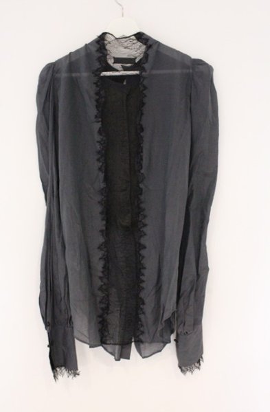 画像2: IFSIXWASNINE / TXS-4/W-LC バックレースバルーン袖シャツ 1（レディース） グレー（シャイニー） O-26-04-07-001-IF-sh-YM-OS (2)