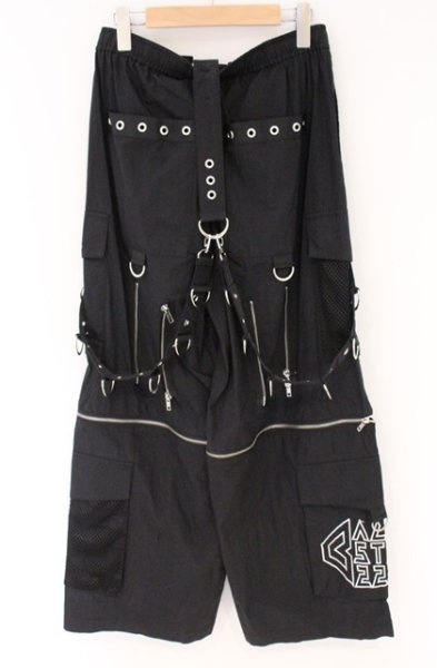 画像3: BACKSTAGE PASS / サスペンダーワイドカーゴパンツ F ブラック O-26-04-07-008-BA-pa-YM-OS (3)