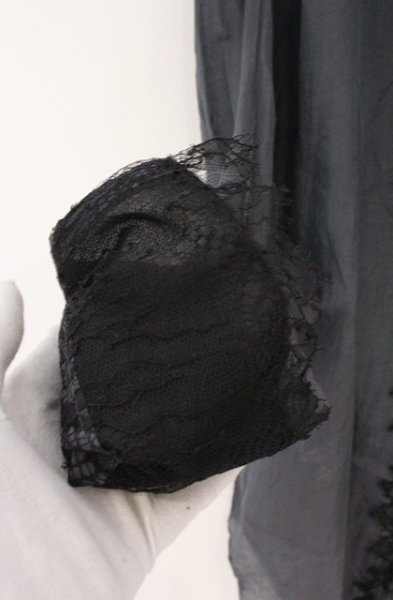 画像4: IFSIXWASNINE / TXS-4/W-LC バックレースバルーン袖シャツ 1（レディース） グレー（シャイニー） O-26-04-07-001-IF-sh-YM-OS (4)