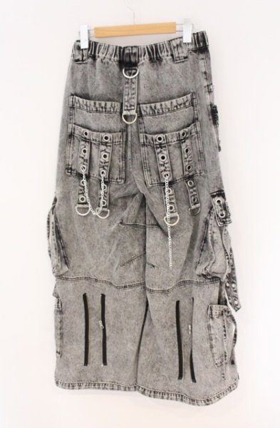 画像3: REFLEM / クロスパッチワイドカーゴデニムパンツ F グレー O-26-04-07-012-RE-pa-YM-OS (3)