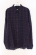 画像1: Moonage Devilment / シースルーコットンチェックシャツ 46 ネイビー O-26-04-07-002-Mo-sh-YM-OS (1)