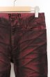 画像2: JOHNNY WOLF / FOREST GATE-KUMADORI シャドウストレッチスキニーデニムパンツ 1 レッド O-26-04-07-020-JO-pa-YM-OS (2)