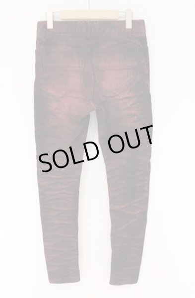 画像3: JOHNNY WOLF / FOREST GATE-KUMADORI シャドウストレッチスキニーデニムパンツ 1 レッド O-26-04-07-020-JO-pa-YM-OS (3)