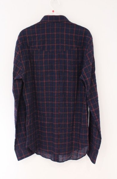 画像3: Moonage Devilment / シースルーコットンチェックシャツ 46 ネイビー O-26-04-07-002-Mo-sh-YM-OS (3)