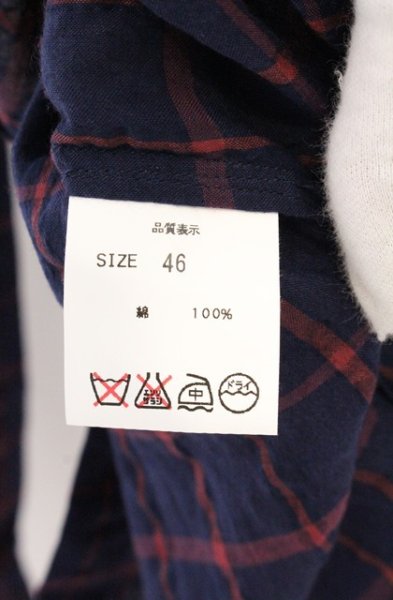 画像4: Moonage Devilment / シースルーコットンチェックシャツ 46 ネイビー O-26-04-07-002-Mo-sh-YM-OS (4)