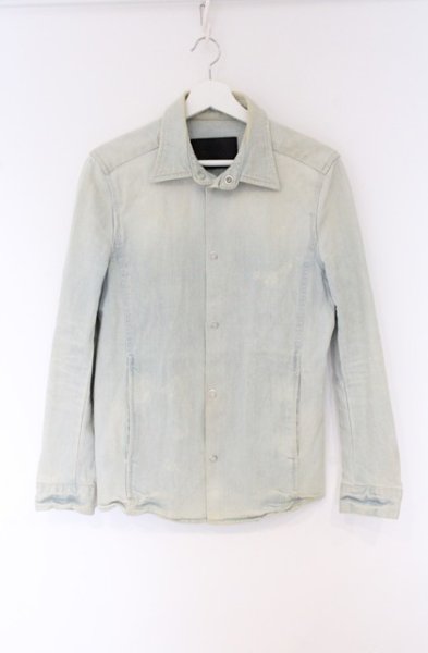 画像1: TORNADO MART / ユーズドダメージデニムシャツジャケット M ライトインディゴ O-26-04-08-001-TO-sh-YM-OS (1)