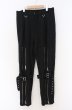 画像1: el conductorH / WOOL FRONT ZIP BONDAGE TROUSERS パンツ 4 ブラック O-26-04-08-025-el-pa-YM-OS (1)