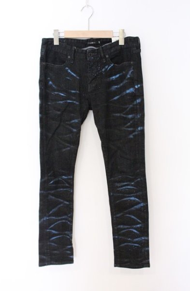 画像1: CIVARIZE / Effect 箔加工スキニーパンツ 46 ブラックｘブルー O-26-04-08-026-CI-pa-YM-OS (1)
