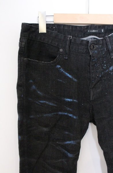 画像2: CIVARIZE / Effect 箔加工スキニーパンツ 46 ブラックｘブルー O-26-04-08-026-CI-pa-YM-OS (2)