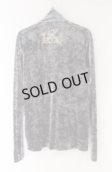 画像3: TORNADO MART / シャイニーベロア刺繍ジップアップトップ  グリーン系（光沢） O-26-04-08-003-TO-to-YM-OS (3)