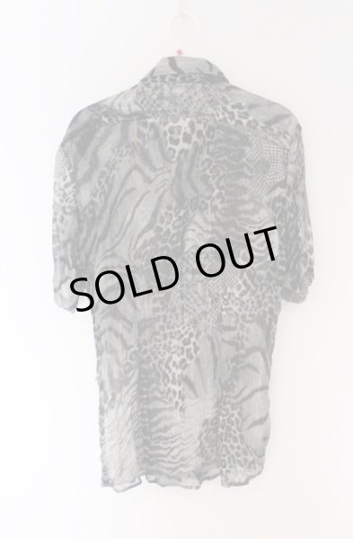 画像3: TORNADO MART / グリッターストライプ半袖シースルーアニマルシャツ L グレー O-26-04-08-006-TO-sh-YM-OS (3)