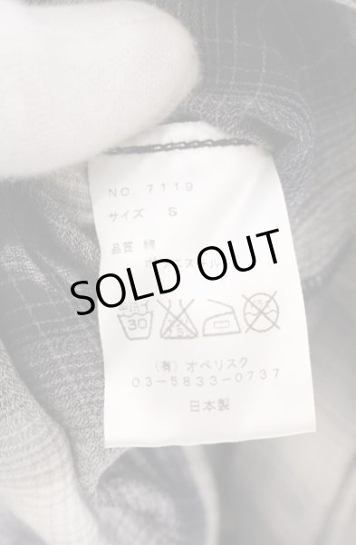 画像4: Obelisk / バックホーンチェック半袖シャツ S ブラック O-26-04-08-007-Ob-sh-YM-OS (4)