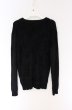 画像2: Zero by TORNADO MART / モールヤーンVネックニットソー M ブラック O-26-04-08-008-Ze-to-YM-OS (2)