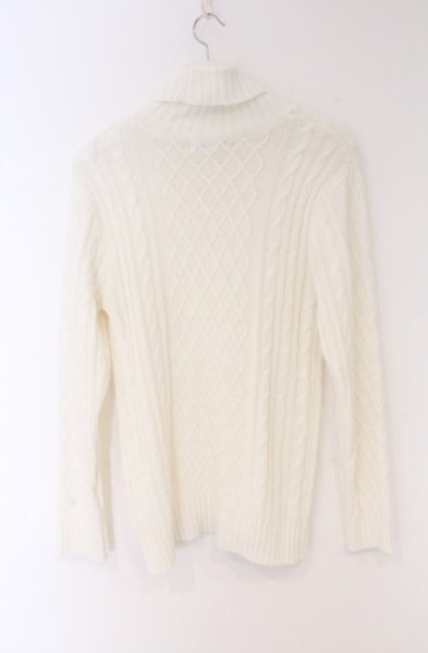画像3: FREEDEE UN OLD / ケーブル編みタートルネックニットソー L ホワイト O-26-04-08-009-FR-to-YM-OS (3)