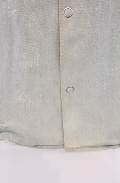 画像4: TORNADO MART / ユーズドダメージデニムシャツジャケット M ライトインディゴ O-26-04-08-001-TO-sh-YM-OS (4)