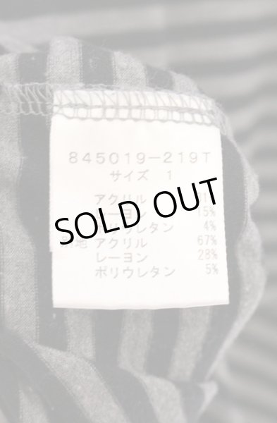 画像3: NO ID. / デュアルウォームボーダーカットソー 1 ブラックｘグレー O-26-04-08-012-NO-to-YM-OS (3)