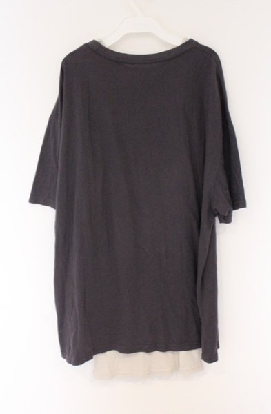 画像2: NO ID. / C天竺ポケットT＆タンクトップセット 1 チャコールｘベージュ O-26-04-08-014-NO-ts-YM-OS (2)