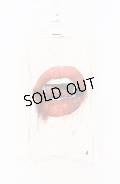 画像1: CIVARIZE / ヴァンパイアリップ柄カットソー 46 ホワイト O-26-04-08-016-CI-to-YM-OS (1)