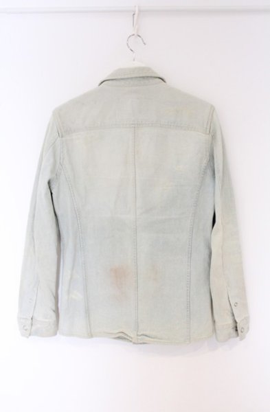 画像7: TORNADO MART / ユーズドダメージデニムシャツジャケット M ライトインディゴ O-26-04-08-001-TO-sh-YM-OS (7)