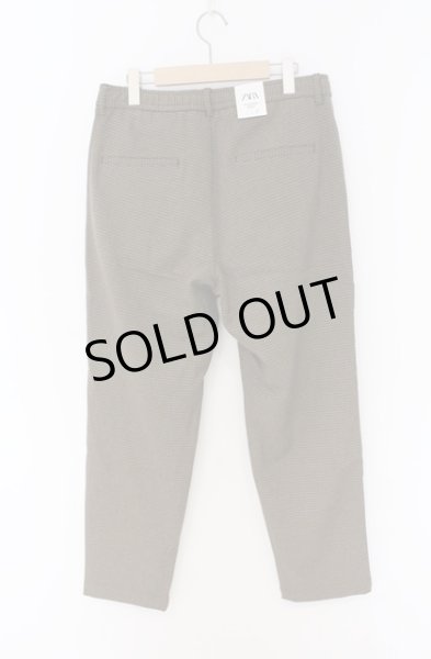 画像3: ZARA / クロップドハウンズトゥースパンツ EU L キャメル O-26-04-08-022-ZA-pa-YM-ZT240 (3)