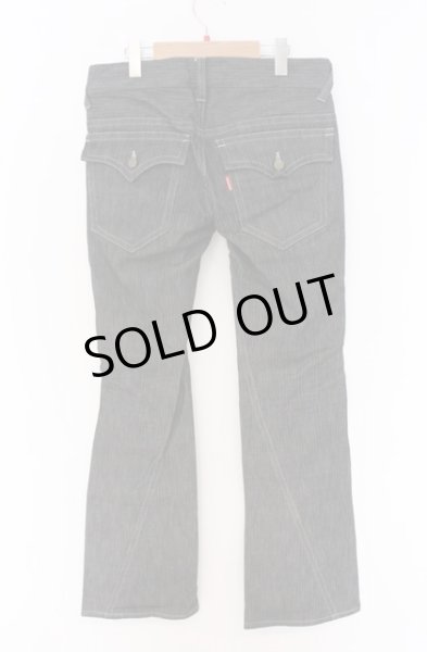 画像3: TORNADO MART / ハウンズトゥースストライプフレアパンツ M グレー O-26-04-08-024-TO-pa-YM-OS (3)