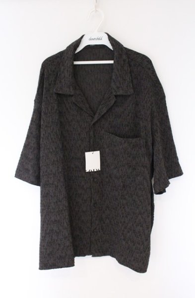 画像1: ZARA / 開き襟フクレシャツ XL グレー O-26-04-11-007-ZA-sh-YM-OS (1)