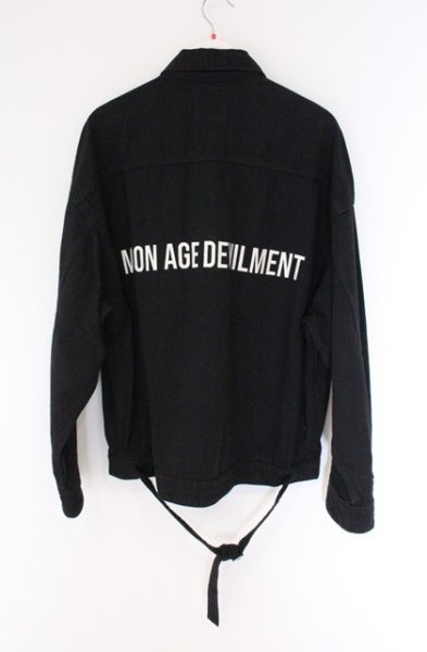 画像3: Moonage Devilment / ×EGO TRIPPING　Embroidery Over Denim ジャケット 46 ブラック O-26-04-11-001-Mo-ja-YM-OS (3)