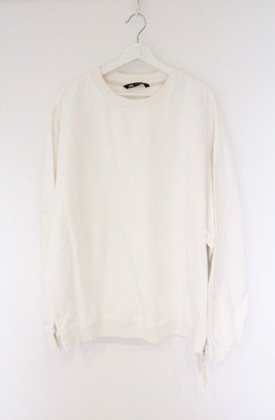 画像1: ZARA / 裾ZIPプルオーバー EU XL ホワイト O-26-04-11-010-ZA-to-YM-OS (1)