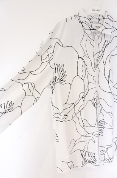 画像2: ZARA / レギュラーフィットストレッチ総柄シャツ EU　XL ホワイト O-26-04-11-013-ZA-sh-YM-OS (2)