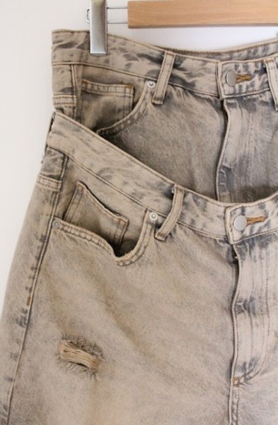 画像2: ZARA / ベルト付きワイドショートデニムパンツ EU 36 アース O-26-04-11-016-ZA-pa-YM-OS (2)