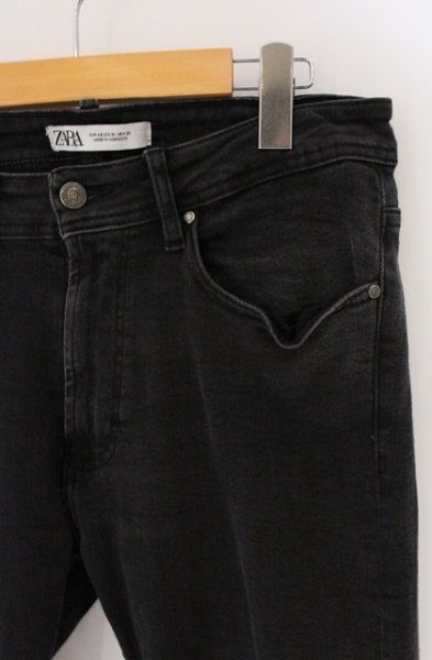 画像2: ZARA / ウォッシュドスキニーストレッチデニム EU 40 ブラック O-26-04-11-020-ZA-pa-YM-OS (2)
