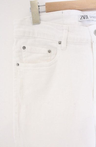 画像2: ZARA / ストレッチカラーデニムパンツ EU 44 ホワイト O-26-04-11-023-ZA-pa-YM-OS (2)
