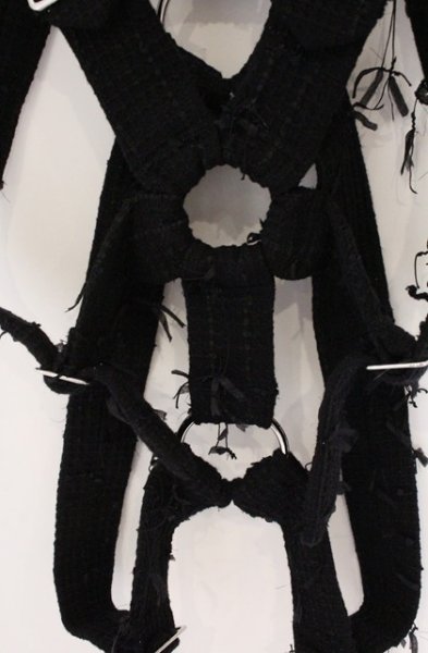 画像2: el conductorH / Ribbon Mixed Tweed Parachute ハーネス  ブラック O-26-04-11-025-el-0-YM-OS (2)