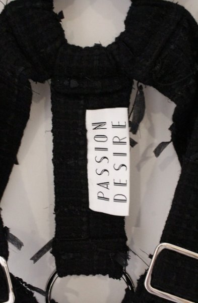 画像3: el conductorH / Ribbon Mixed Tweed Parachute ハーネス  ブラック O-26-04-11-025-el-0-YM-OS (3)