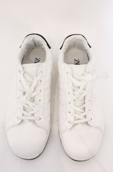 画像3: ZARA / エンボスロウスニーカー 28.5cm ホワイト O-26-04-11-027-ZA-sho-YM-OS (3)
