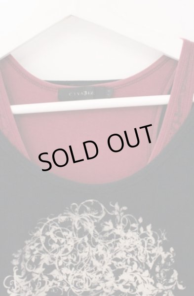 画像2: CIVARIZE / Abyss カットソー・タンクトップセット 44 ブラックｘレッド O-26-04-20-027-CI-to-YM-OS (2)