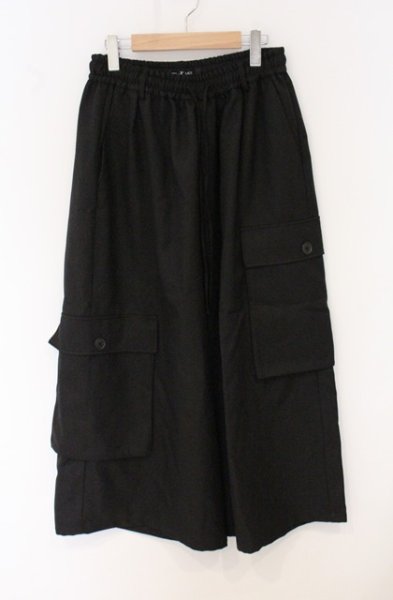 画像1: NO ID. BLACK / アシンメトリーサルエルカーゴトラウザーズパンツ 1 ブラック O-26-04-20-032-NO-pa-YM-OS (1)