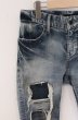 画像2: CIVARIZE / Tearing 蛇腹リメイクスキニーデニムパンツ 42 インディゴ O-26-04-20-035-CI-pa-YM-OS (2)