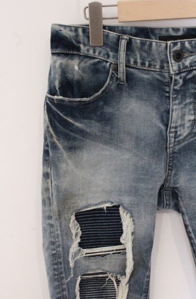 画像2: CIVARIZE / Tearing 蛇腹リメイクスキニーデニムパンツ 42 インディゴ O-26-04-20-035-CI-pa-YM-OS (2)