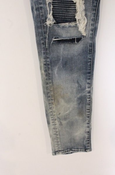 画像4: CIVARIZE / Tearing 蛇腹リメイクスキニーデニムパンツ 42 インディゴ O-26-04-20-035-CI-pa-YM-OS (4)