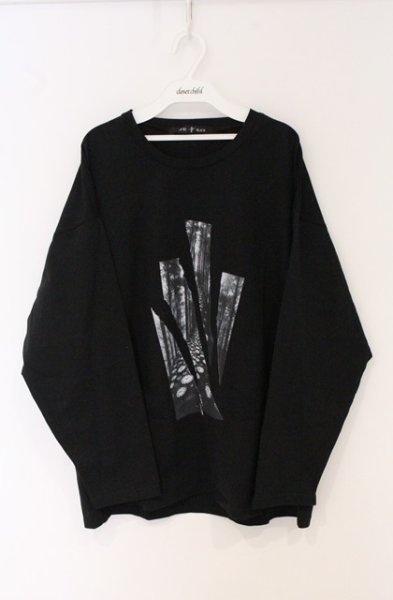 画像1: NO ID. BLACK / ClockプリントBIGプルオーバー ONE ブラック O-26-04-20-009-NO-to-YM-OS (1)