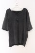 画像1: NO ID. / フライスヘンリーVネック Tシャツ 2 グレー O-26-04-20-011-NO-ts-YM-OS (1)
