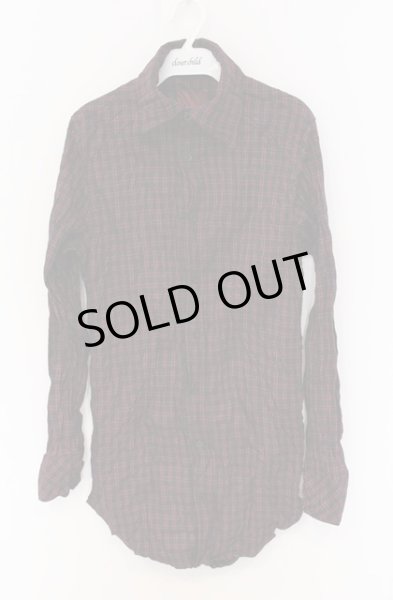 画像1: SEANA / ワッシャーロングチェックシャツ L レッドｘネイビー O-26-04-20-016-SE-sh-YM-OS (1)