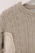画像2: ZARA / オーバーリペアケーブル編みクルーネックプルオーバー EU M ライトベージュ O-26-04-20-018-ZA-to-YM-OS (2)